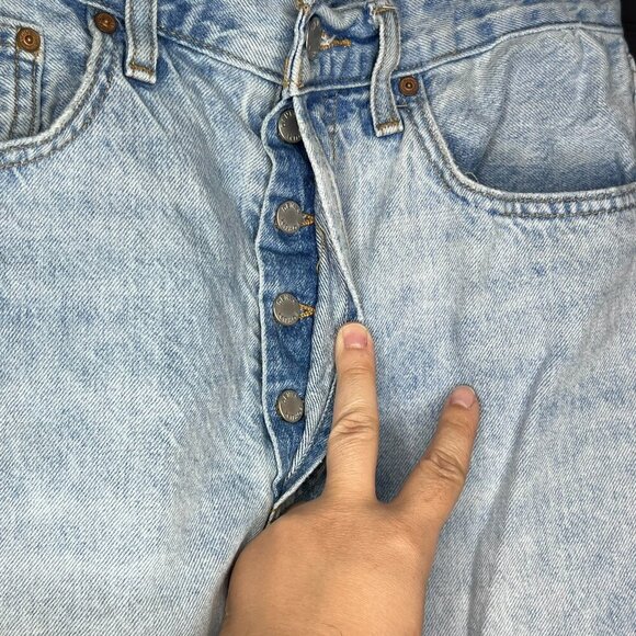 Denim Forum The BF Boyfriend High Rise Loose 28L Size 29 Light Wash - Picture 4 of 15